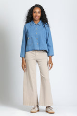 City Swing Jacket in Light Indigo