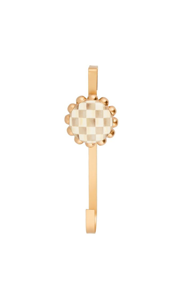Mackenzie Childs Mocha Check Wreath Hanger