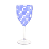 Mackenzie Childs Acrylic Check Wine Goblets - Set of 4