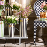 Mackenzie Childs Courtly Stripe Flower Bucket (Three Size Options)