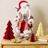 Mackenzie Childs Check It Out Fabric Santa Claus