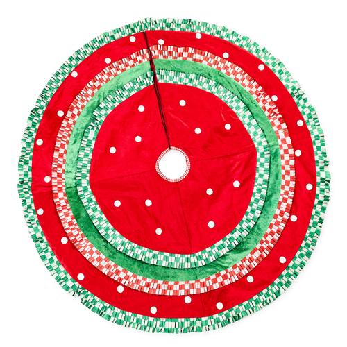 Mackenzie Childs Check It Out Tree Skirt