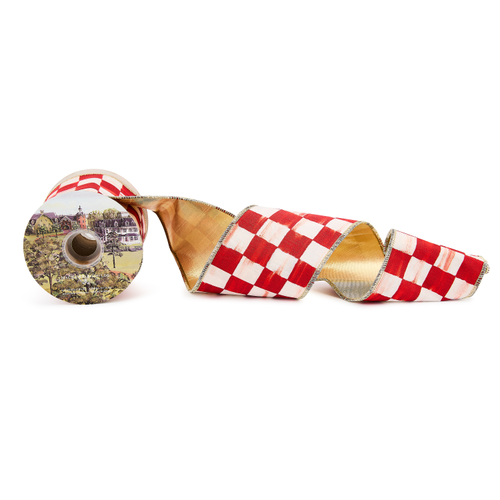 Mackenzie Childs Red Check 4" Ribbon