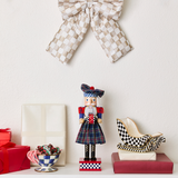 Mackenzie Childs Timeless Tartan Wood Nutcracker