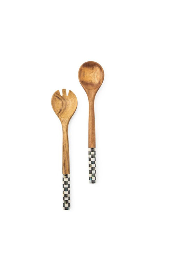 Mackenzie Childs Courtly Check Salad Servers
