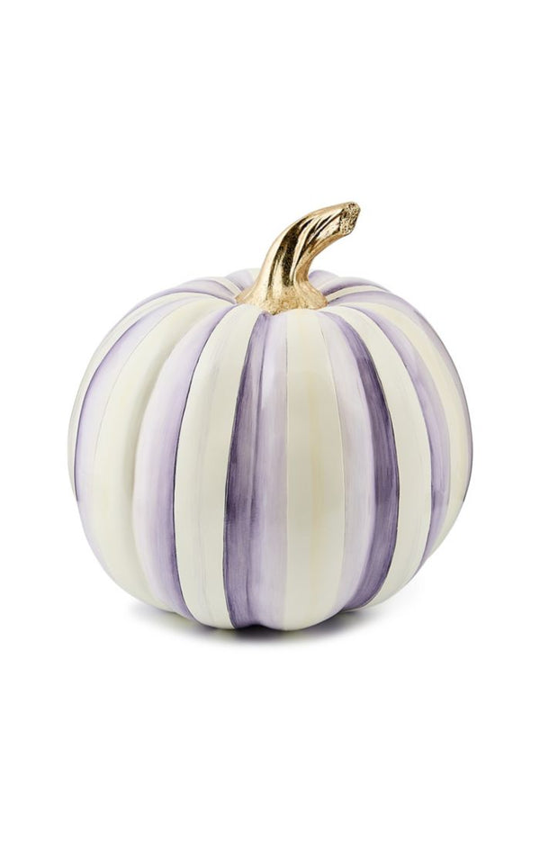 Mackenzie Childs Violet Stripe Medium Pumpkin