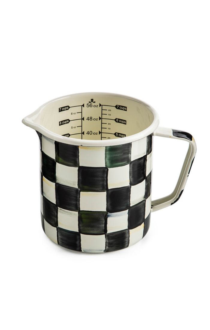 Mackenzie Childs Courtly Check Enamel 7 Cup Measuring Cup