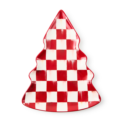 Mackenzie Childs Cherry Check Tree Dish
