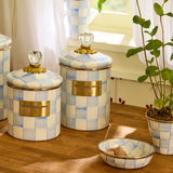 MacKenzie Childs Sky Check Canister
