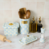 Mackenzie Childs Sky Check Recipe Box