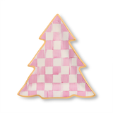 Mackenzie Childs Bubblegum Pink Check Tree Dish