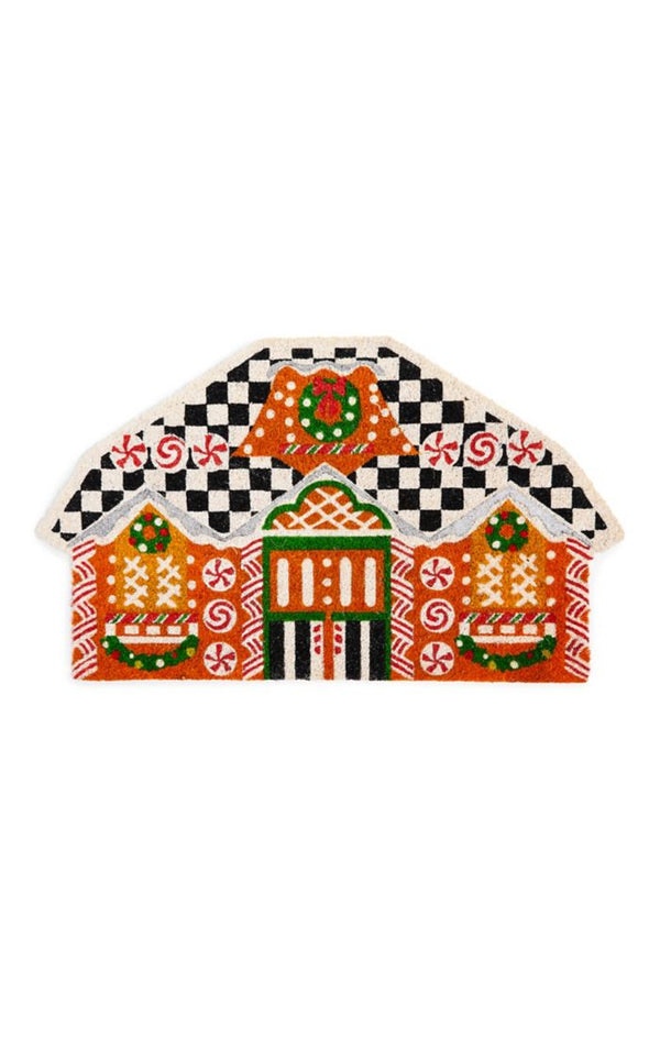 Mackenzie Childs Gingerbread House Shaped Entrance Mat