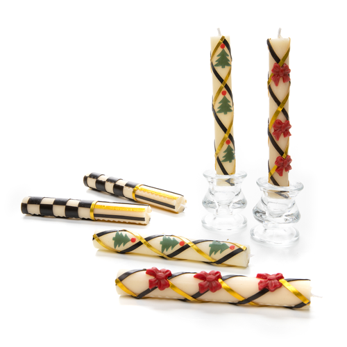 Mackenzie Childs Mini Holiday Dinner Candles - Set of 6