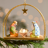 Mackenzie Childs Patience Brewster Nativity Holy Family Ornament