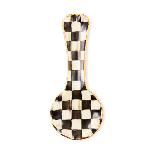 Mackenzie Childs Courtly Check Ceramic Spoon Rest