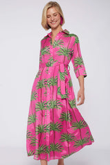 Vilagallo Pink Palm Dress