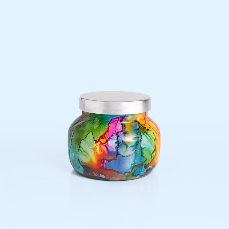 Petite Rainbow Watercolor Candle in Volcano Candle