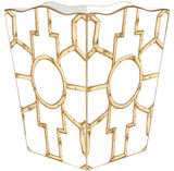 Wooden Scalloped Top Wastepaper Basket