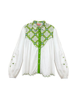 Brooks Avenue Maria Green Western Blouse