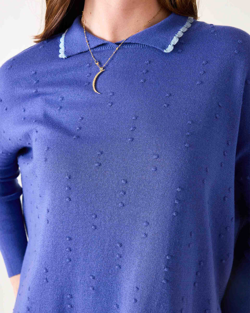 Blue Iris Catalina Cotton Sweater