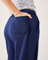 Frenchie Wide Leg Pant in Navy