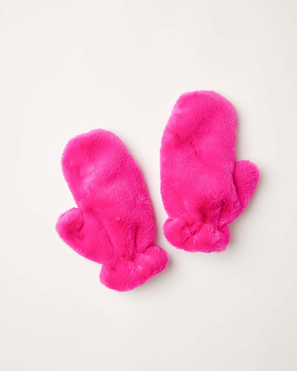 Cozy Cabin Faux Fur Mittens in Ultraviolet