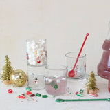 Embedded Holiday Icon Drinking Glass