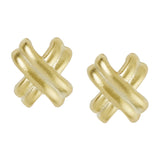 Susan Shaw Gold Small X's Earrings