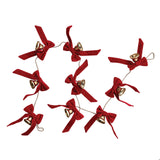Metal Bell Garland with Cotton Velvet Bows