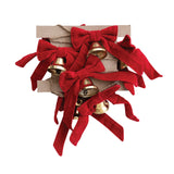 Metal Bell Garland with Cotton Velvet Bows