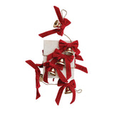 Metal Bell Garland with Cotton Velvet Bows