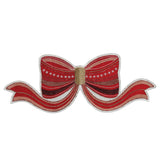 Cotton Bow Shaped Table Runner with Metallic Thread Embroidery & Beads