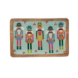 Enameled Mango Wood Tray with Nutcrackers