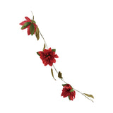 Paper Poinsettia Garland in Red and Green