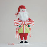 Bow Fabric Santa Figurine