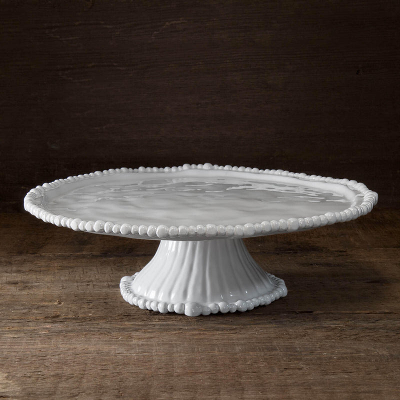 Beatriz Ball Alegria Pedestal Cake Plate in White