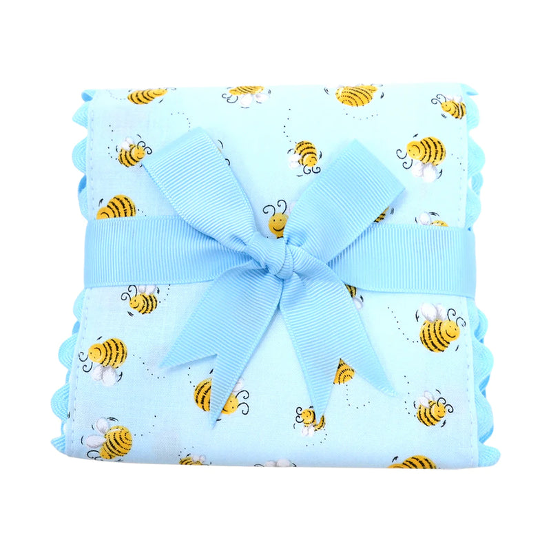 3 Marthas Blue Bumblebee Fancy Fabric Burp Cloth