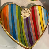 Mary Rose Young Heart Soap Dish in Stripe
