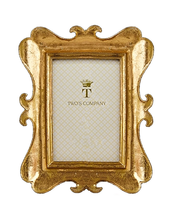 Two's Company Distressed Gold Leaf Photo Frames (4"x6" or 5"x7") (SOLD SEPARATELY)